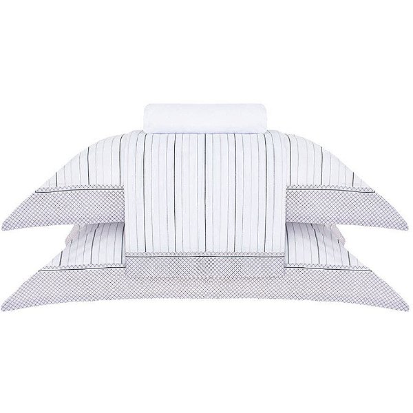 Jogo de Cama Buddemeyer Vicky 180 Fios 4 Peças Queen Branco