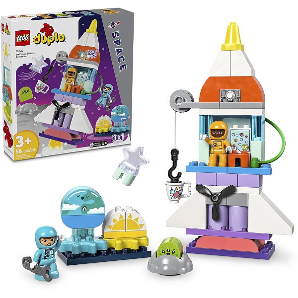Lego Duplo Aventura no Onibus Espacial 10422 com 58pcs