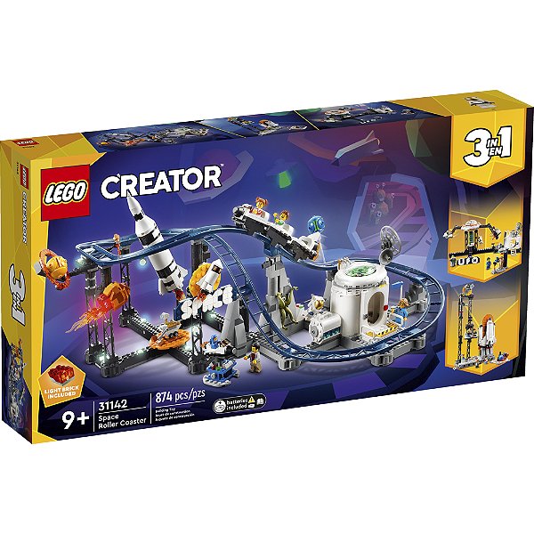Lego Creator 3 em 1 Montanha Russa Espacial 31142 com 874pcs
