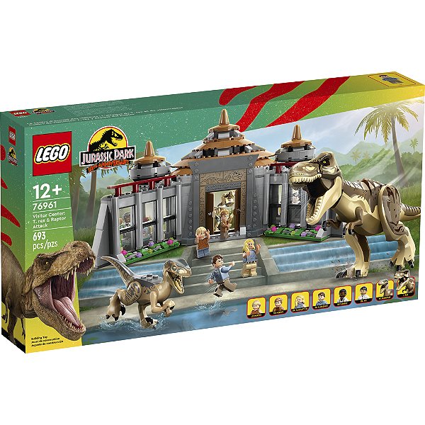 Lego Jurassic World Ataque de TRex e Raptor 76961 com 693pcs