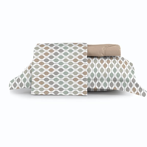 Jogo de Cama Altenburg Colmeia TA 3 Peças Solteiro Bege