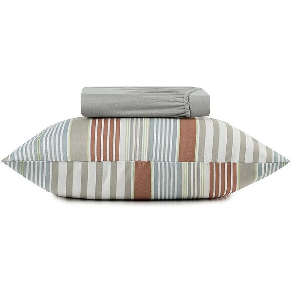 Jogo de Cama Altenburg Frizante Malha 2 Peças Solteiro Cinza