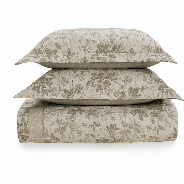 Jogo de Colcha Karsten Blenda 200 Fios 3 Peças Queen Bege