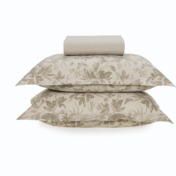 Jogo de Cama Karsten Blenda 200 Fios 3 Peças Queen Bege