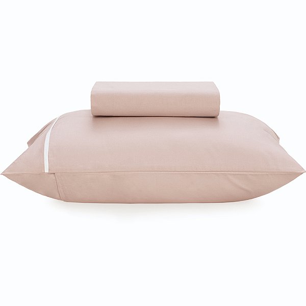 Jogo de Cama Karsten Noah 160 Fios 2 Peças Solteiro Rosa