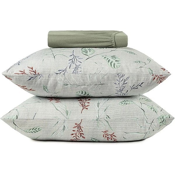 Jogo de Cama Altenburg Evora Malha 3 Peças King Verde