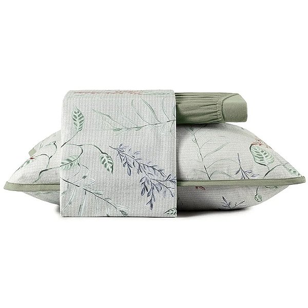Jogo de Cama Altenburg Evora Malha 3 Peças Solteiro Verde