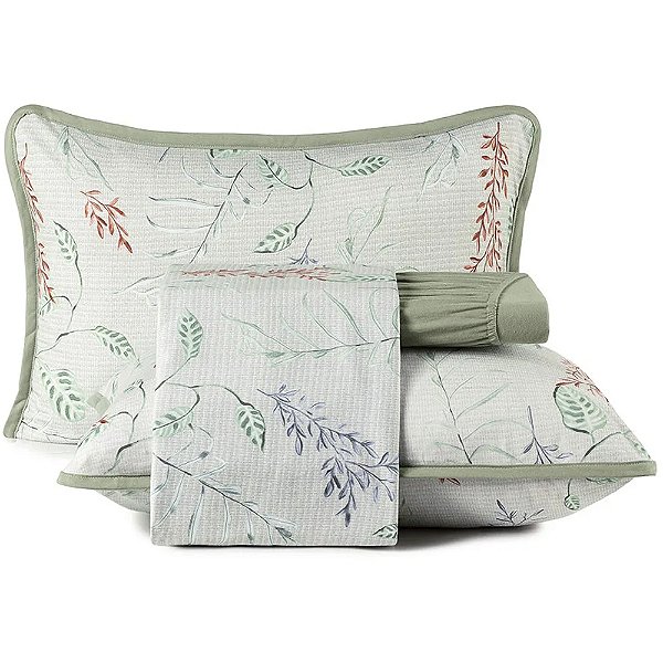 Jogo de Cama Altenburg Evora Malha 4 Peças King Verde