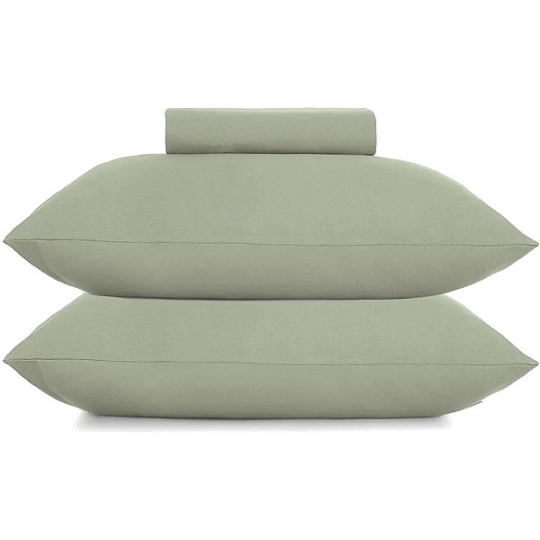 Jogo de Cama Altenburg Bond Malha 3 Peças King Verde