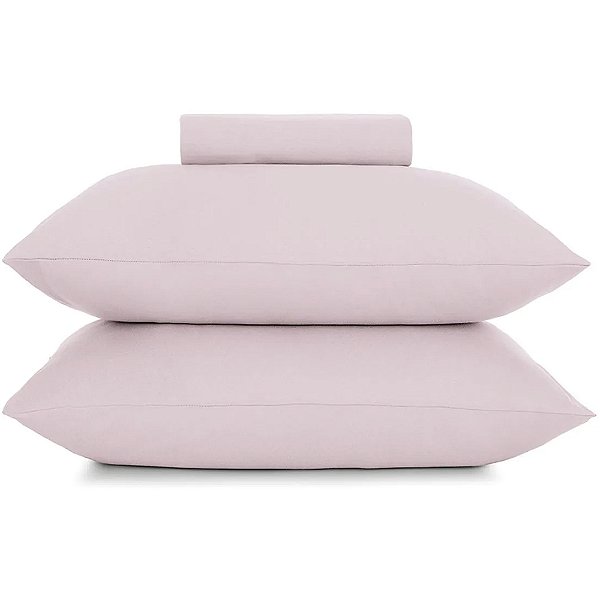 Jogo de Cama Altenburg Natural Malha 3 Peças King Rosê