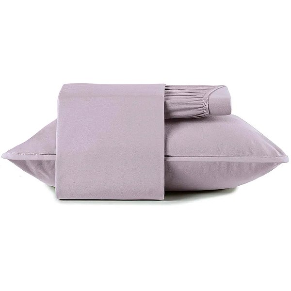 Jogo de Cama Altenburg Mescla Malha 3 Peças Solteiro Lilás