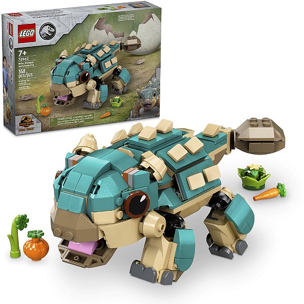 Lego Jurassic World Bebe Bumpy Anquilossauro 76962 com 358pc