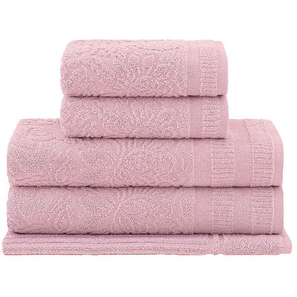 Jogo de Banho Buddemeyer Botanique Extra Soft 5 Peças Rosa