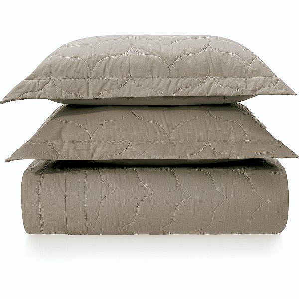 Jogo de Colcha Karsten Tom 200 Fios 3 Peças Queen Marrom