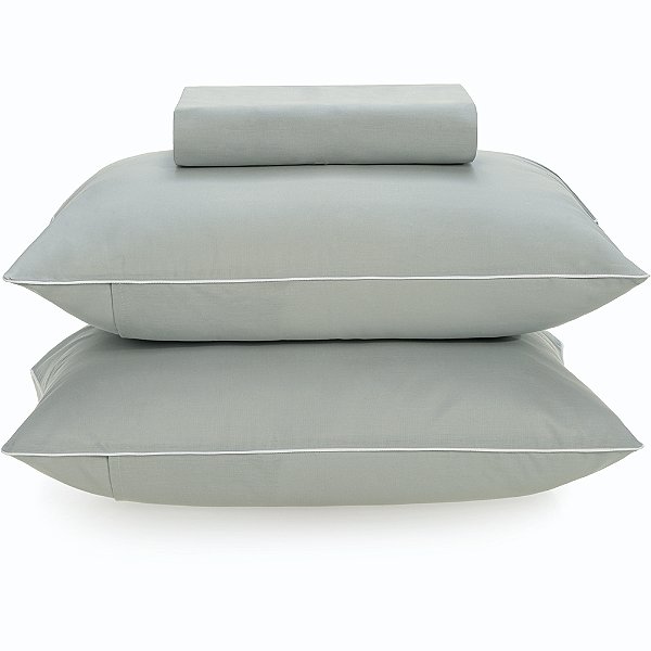 Jogo de Cama Karsten Itan 200 Fios 3 Peças Queen Azul