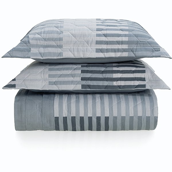 Jogo de Colcha Karsten Julian 160 Fios 3 Peças Queen Azul