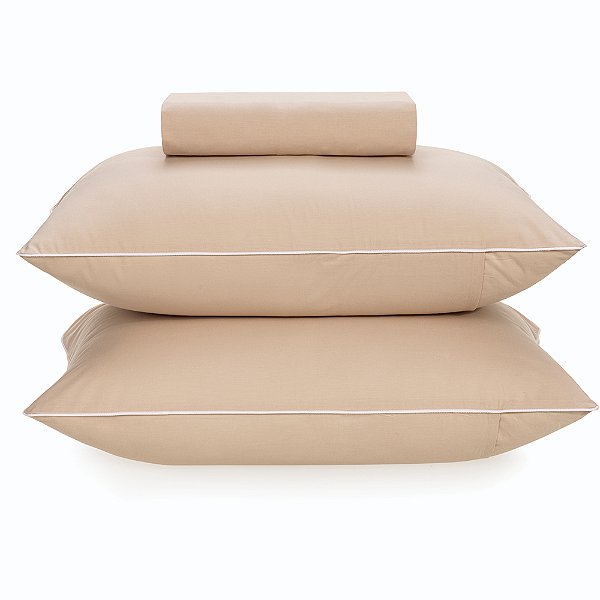 Jogo de Cama Karsten Itan 200 Fios 3 Peças Queen Rosa