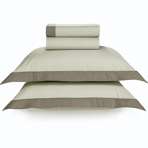 Jogo de Cama Karsten Mauren 200 Fios 4 Peças Queen Verde