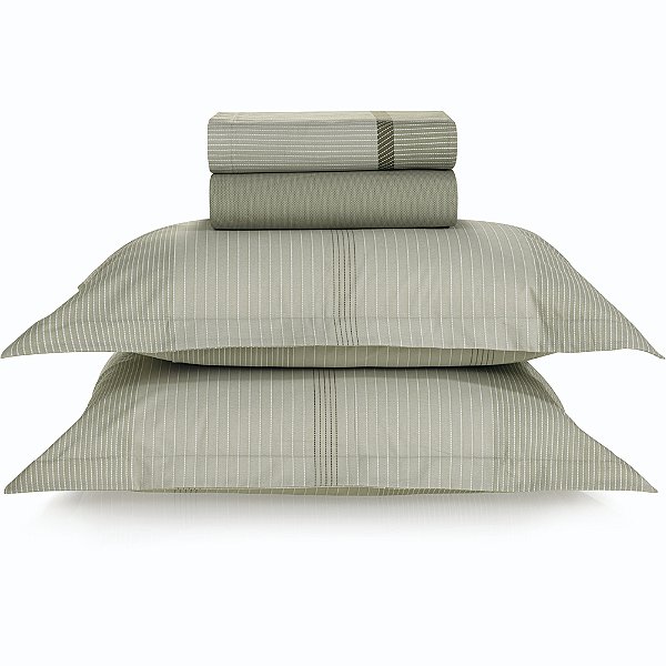 Jogo de Cama Karsten Miguel 200 Fios 4 Peças Queen Verde