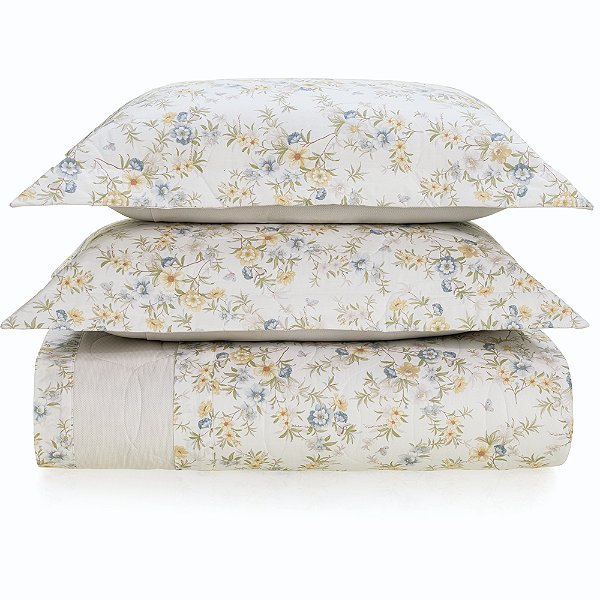 Jogo de Colcha Karsten Melinda 200 Fios 3 Peças Casal Branco