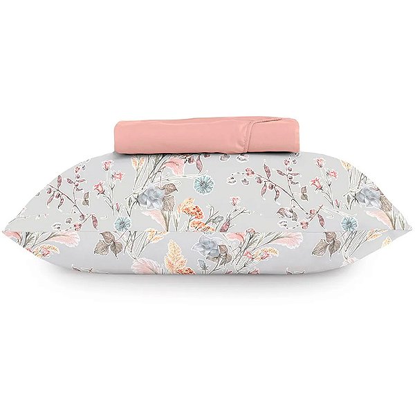 Jogo de Cama Altenburg Campo Silvestre 2 Peças Solteiro Rosa
