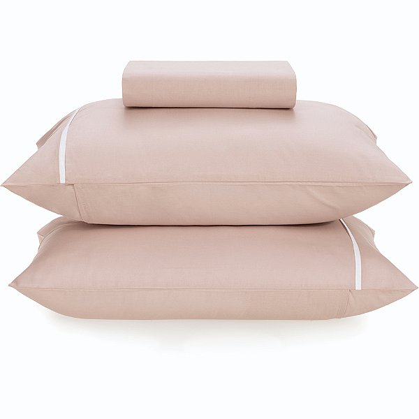 Jogo de Cama Karsten Noah 160 Fios 3 Peças King Rosa