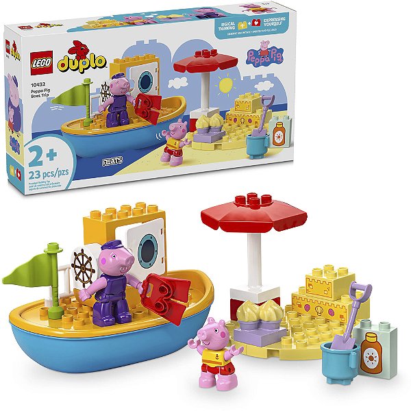 Lego Duplo Viagem de Barco Peppa Pig 10432 com 23pcs