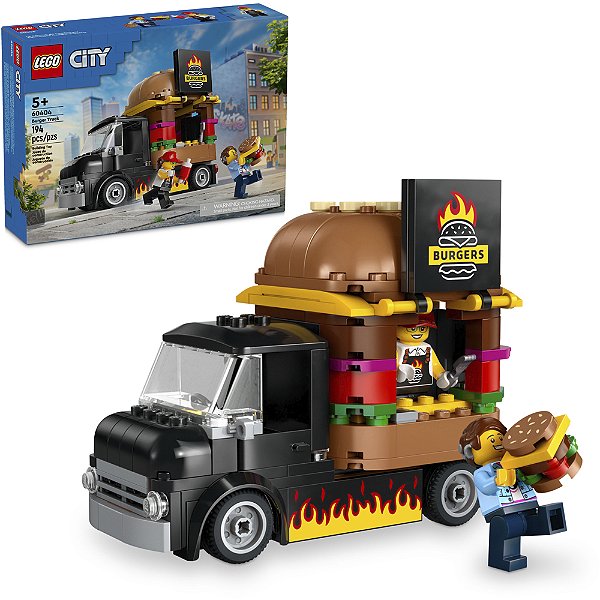 Lego City Caminhão de Hamburgueres 60404 com 194pcs