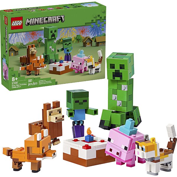 Lego Minecraft Aniversário do Bebê Porco 21281 com 351pcs