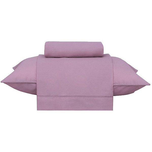 Jogo de Cama Buddemeyer Basic 180 Fios 4 Peças Solteiro Rosa