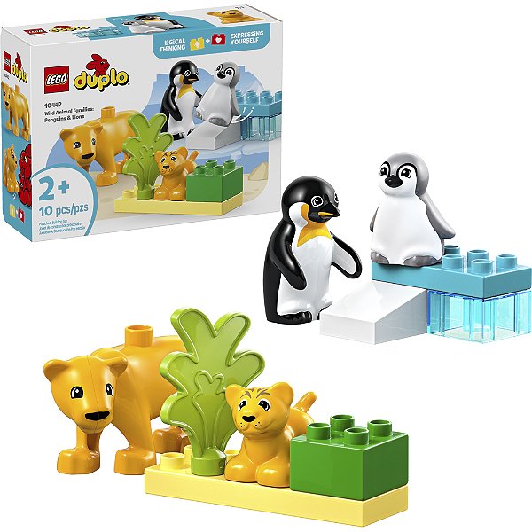 Lego Duplo Familia Pinguins e Leões 10442 com 10pcs