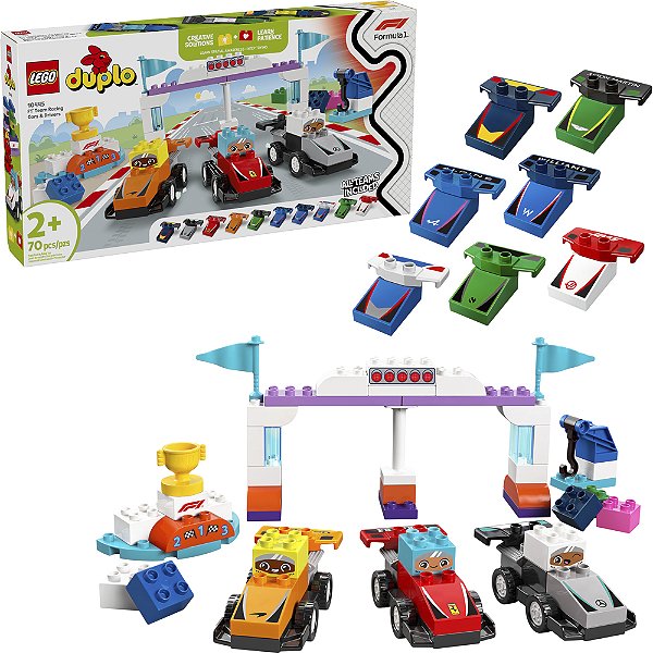 Lego Duplo Formula 1 Carros e Pilotos 10445 com 70pcs