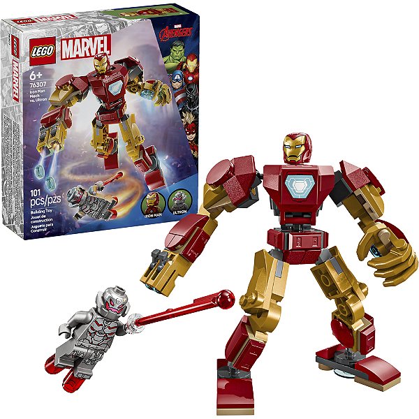 Lego Super Heroes Iron Man vs Ultron 76307 com 101pcs