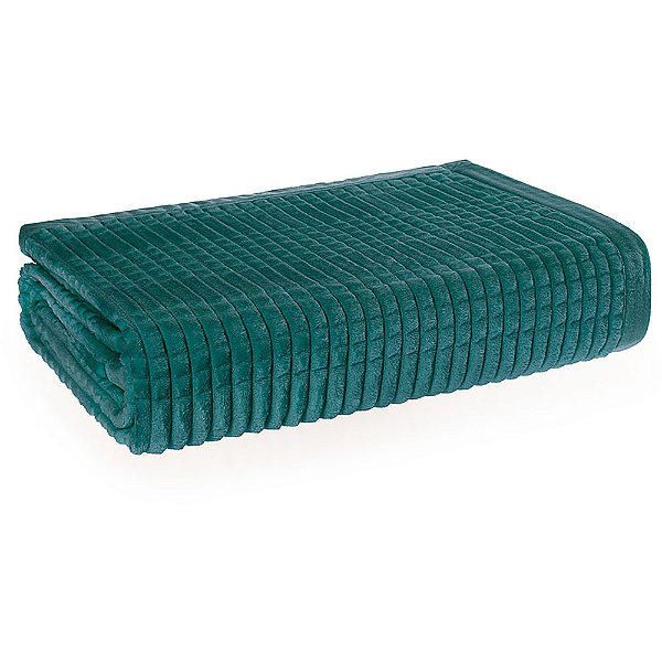 Manta Karsten Lima Fleece Casal Verde Petróleo