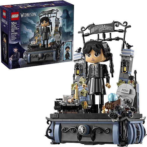 Lego Wednesday Figura de Wednesday Addams 76780 com 702pcs