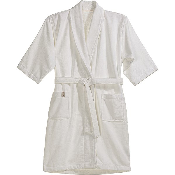 Roupão De Banho Karsten Veluto Veludo Branco