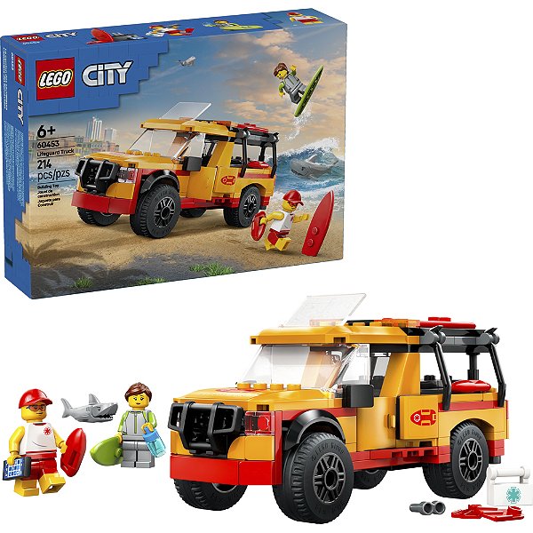Lego City Utilitário Salva Vida na Praia 60453 com 214pcs