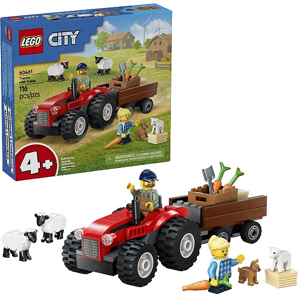Lego City Trator com Trailer e Ovelhas 60461 com 116pcs