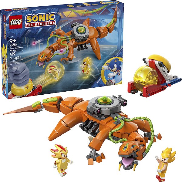 Lego Sonic Super Shadow vs Biolizard 77003 com 419pcs