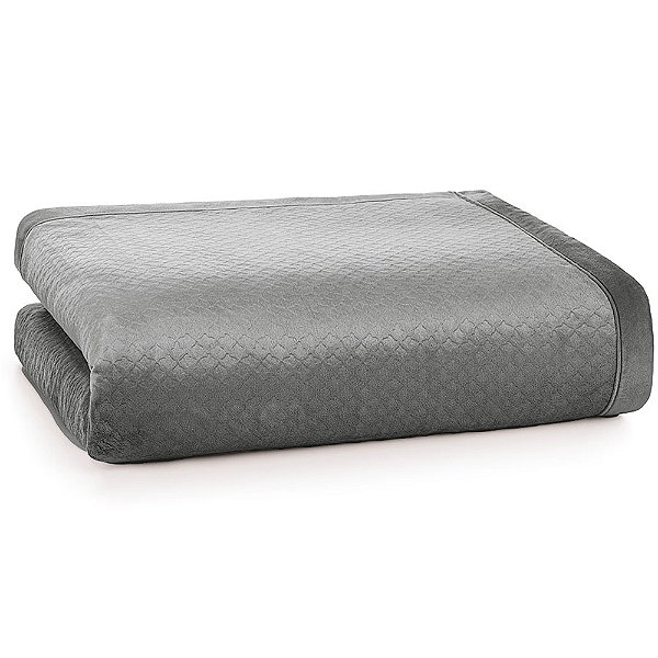 Cobertor Karsten Eliot Fleece Queen Cinza
