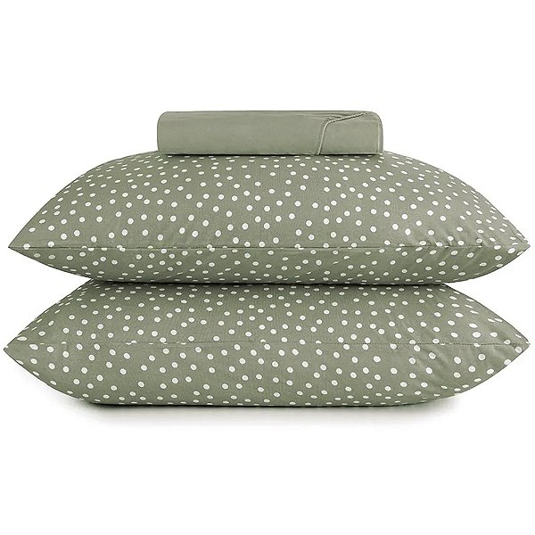 Jogo de Cama Altenburg Bits Malha 3 Peças Queen Verde