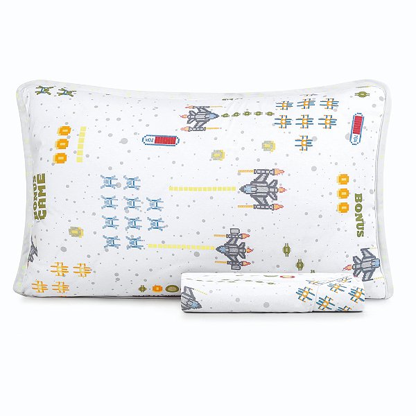 Jogo de Cama Altenburg Virtual Malha 2 Peças Solteiro Branco