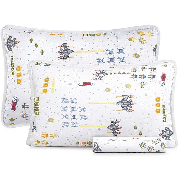 Jogo de Cama Altenburg Virtual Malha 3 Peças Casal Branco