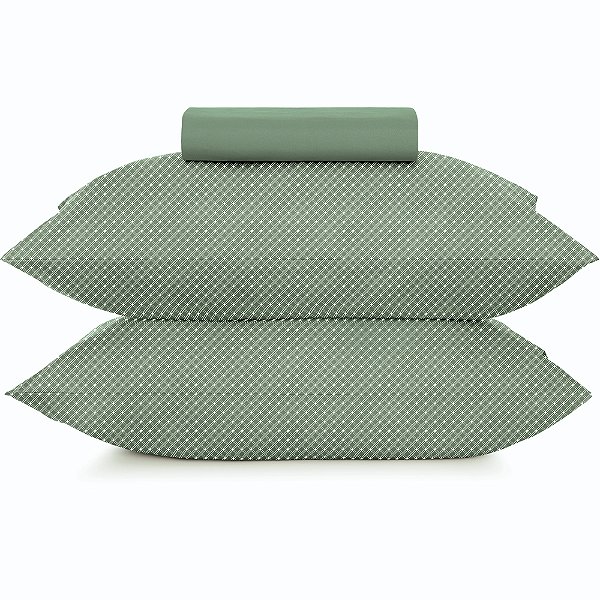 Jogo de Cama Altenburg Slim Organic TA 3 Peças Casal Verde