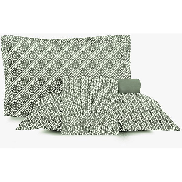 Jogo de Cama Altenburg Slim Organic TA 4 Peças Queen Verde