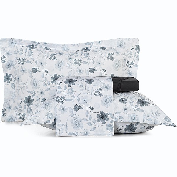 Jogo de Cama Altenburg Gipsy TA 4 Peças Queen Preto