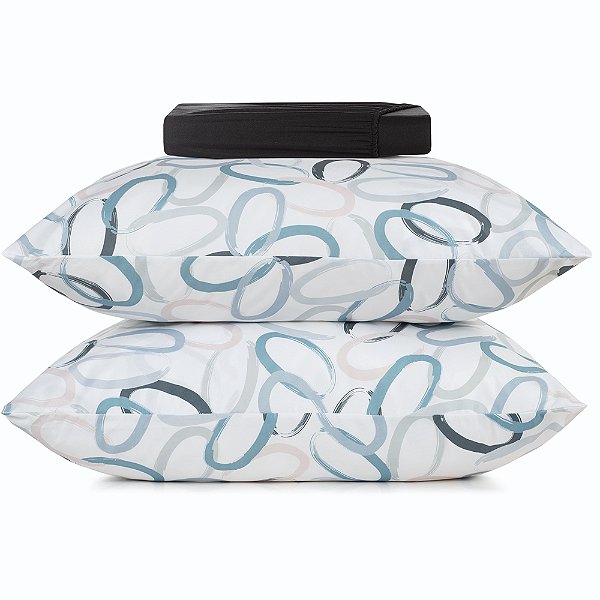 Jogo de Cama Altenburg Elos TA 3 Peças Casal Preto