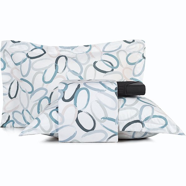 Jogo de Cama Altenburg Elos TA 4 Peças Casal Preto