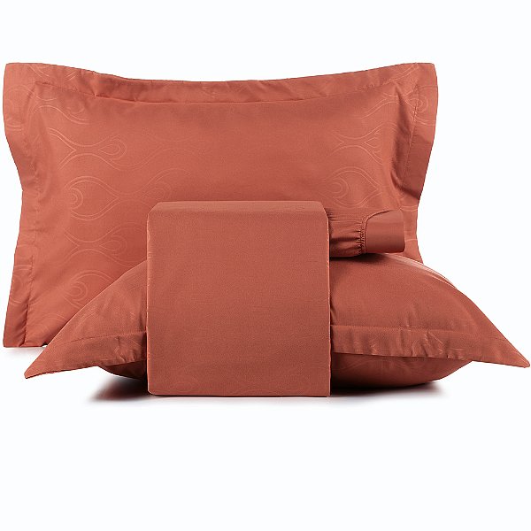 Jogo de Cama Altenburg Terra TA UW 4 Peças Queen Laranja