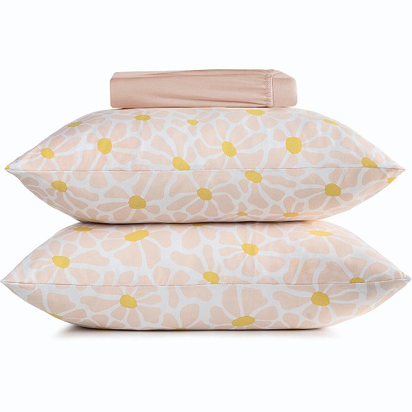 Jogo de Cama Altenburg Brisa 6 Malharia 3 Peças Queen Rosa